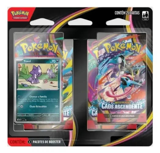 12x Quadri Pack Pokemon TCG Caos Ascendente
