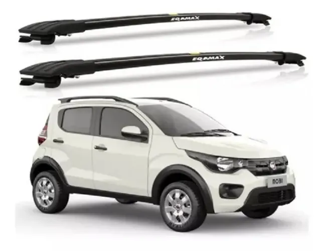 Rack Travessa Larga Eqmax Preto Fiat Mobi Way 2016/2019