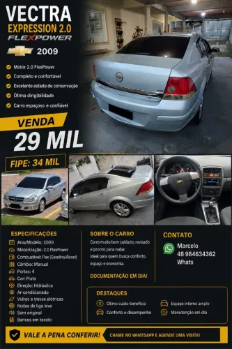 Chevrolet Vectra Expression 2.0 MPFI Flexpower MEC 2009