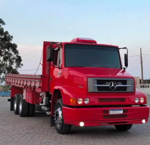mb L1620 vermelho 2008 carroceria 7,5m