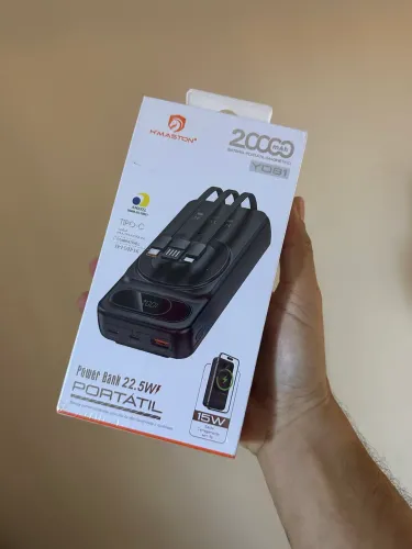 Carregador portátil cabo e indução