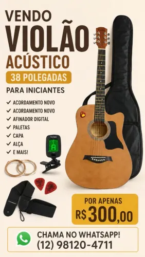 Vendo violão acústico 38 polegadas 