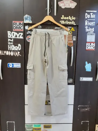 Calça Cargo Unissex P Creme Usada
