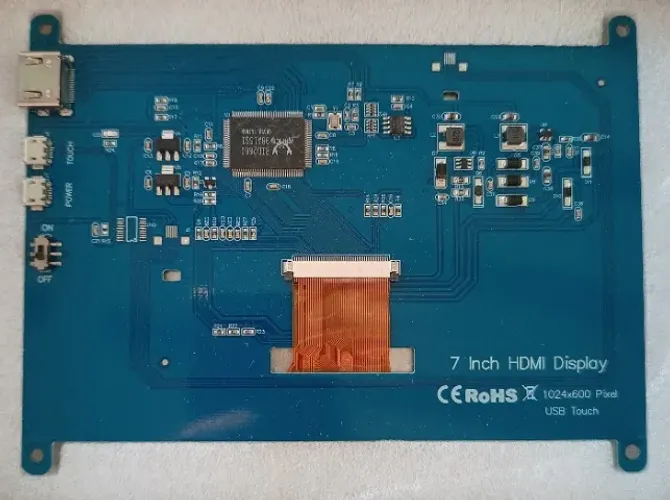 Placa controladora de driver para display LCD de 7" com resolução de 1024x600 pixels