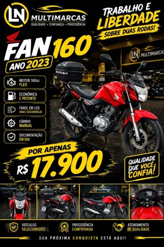 ? Honda Fan 160 2023 ? Flex | Econômica e Potente!