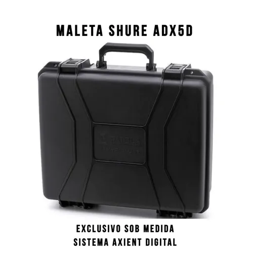 Maleta Case Shure Axient Digital ADX5D 2 Berços Sob Medida