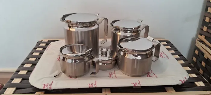 Conjunto de café e chá inox Tramontina (novo)