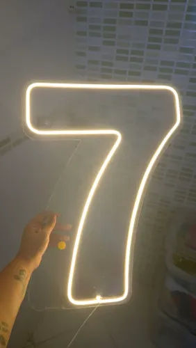 NUMERO 7 de LED quente
