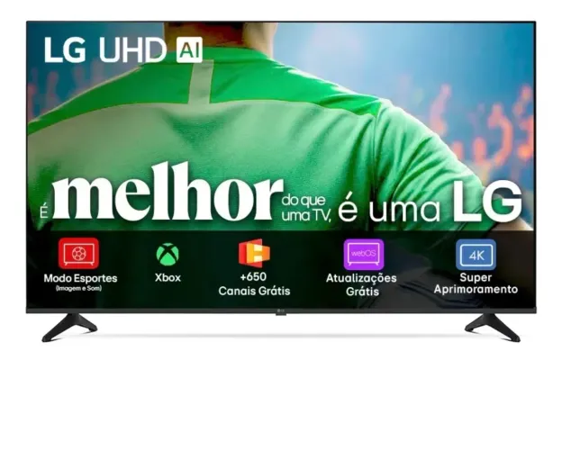 VENDO Smart TV LG UHD AI UA75 50 polegadas HDR10 Pro Processador a7 Al Ger8 webOS 25