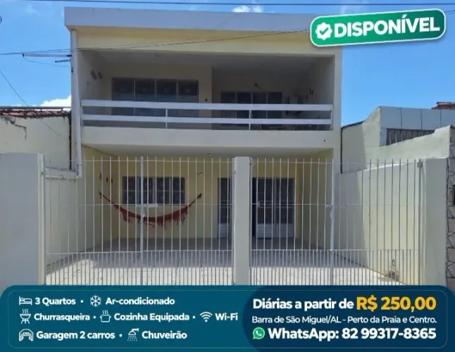 CASA PARA TEMPORADA - BARRA DE SÃO MIGUEL/AL