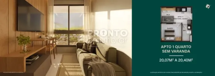 Flat com 1 quarto em Carneiros