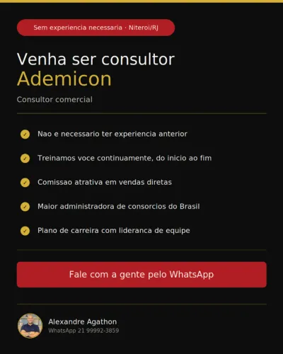 Consultor comercial ? vagas abertas, sem experiência