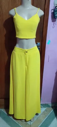 Conjunto pantalona e croped