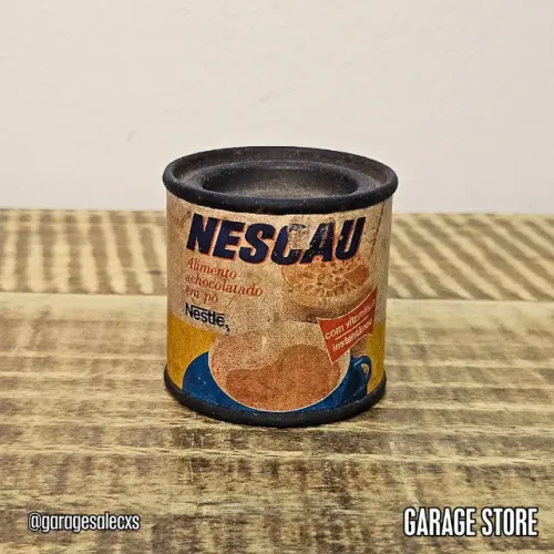 Miniatura Antiga Lata Nescau Retrô Decorativa Colecionável 6cm