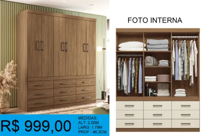 Roupeiro novidade - compre hoje e receba em até 72 horas 