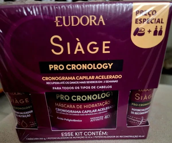 Lacrado Kit Cronograma Capilar Acelerado Siàge Pro Cronology (3 itens).