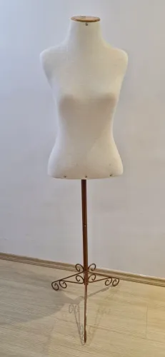 Manequim Busto Forrado Pedestal Vintage