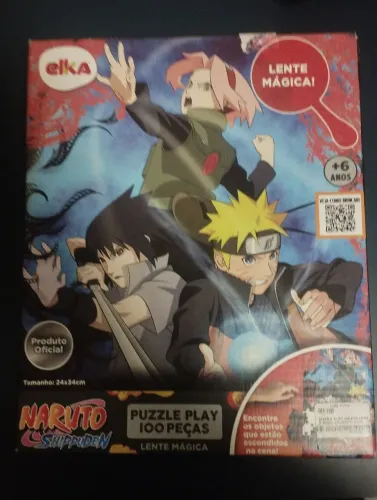 Quebra cabeça Naruto com lupa mágica