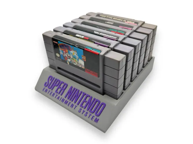 Expositor Organizador para Cartuchos de Super Nintendo (SNES)