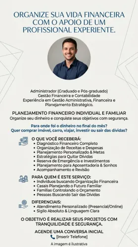 Consultor Financeiro | Organização Financeira | Sair das Dívidas | Planejamento Familiar