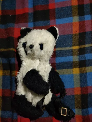 Mochila de pelúcia de Panda antiga grandinha