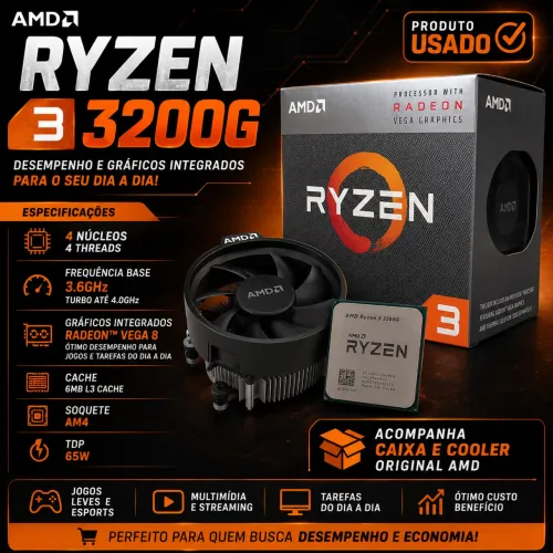 Processador Ryzen 3 3200g AM4