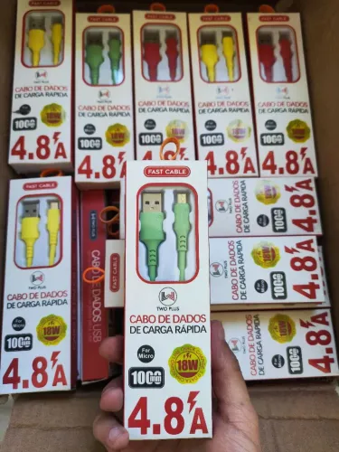 100 cabos micro usb para carregar celular