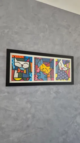 Quadro Romero Britto 42x96cm
