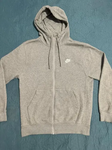 CASACO MOLETOM NIKE CLUB CINZA
