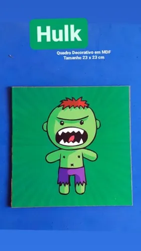 QUADRO DECORATIVO HULK (VERSÃO BABY)