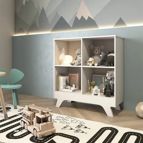 Livreiro Retro 100% MDF - Peroba