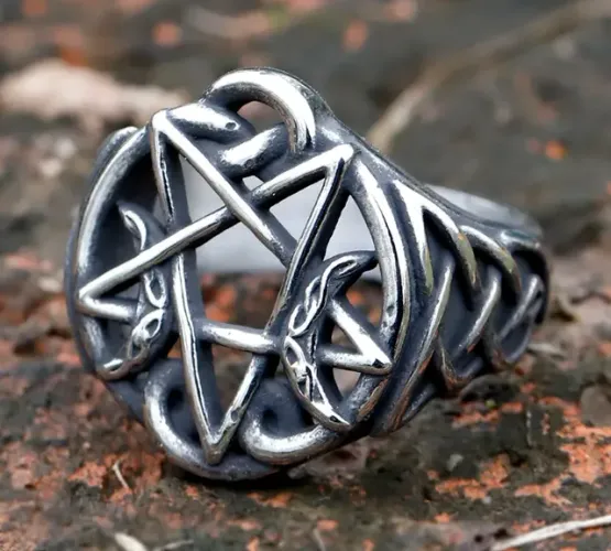 Anél Celta Pentagrama Wicca 