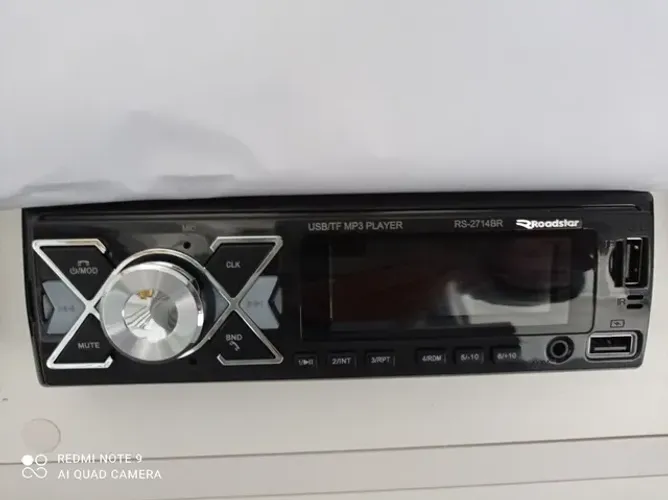 Auto rádio. Roadstar. Com: usb,sd, bluetooth, auxiliar, controle, 4rca. Garantia.