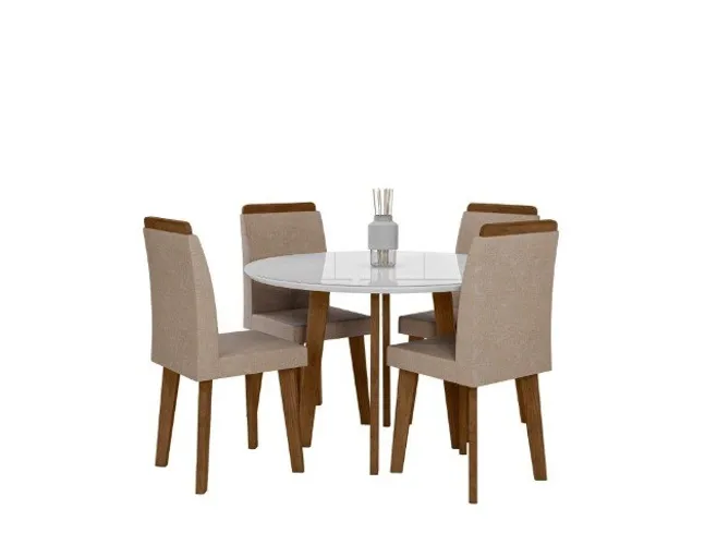 Conjunto Mesa de Jantar Malina 4 Lugares ! Frete Grátis !