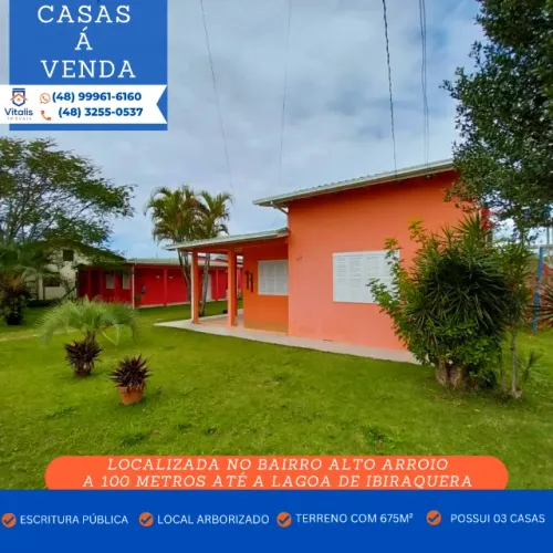 03 Casas á venda em Imbituba a 100 metros até a lagoa de Ibiraquera