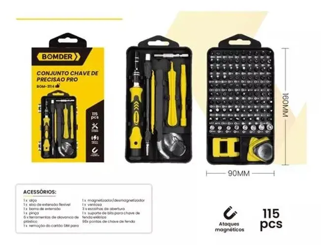Kit chave de precisão 115 peças//entrega grátis