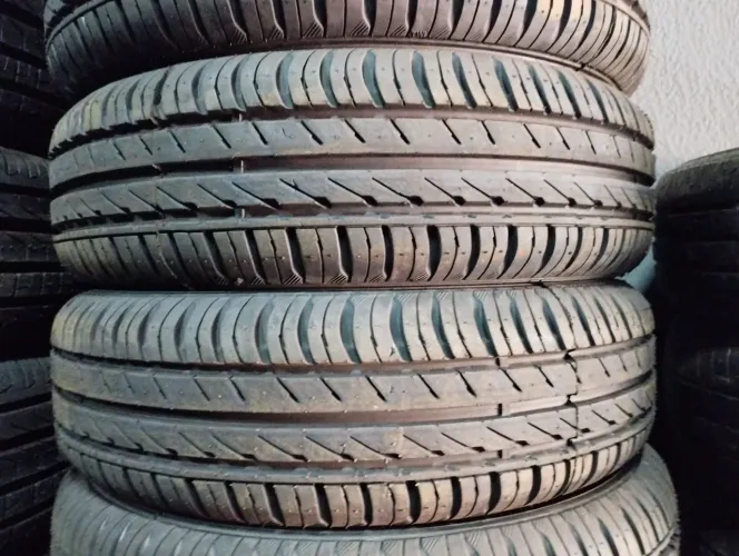 Pneus 175/70/13 TEKISTYRE remolde novos 1 ano de garantia já montado e balanceador