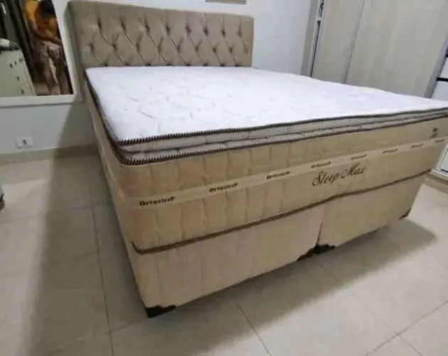 Cama box colchão e base(novo) brinde