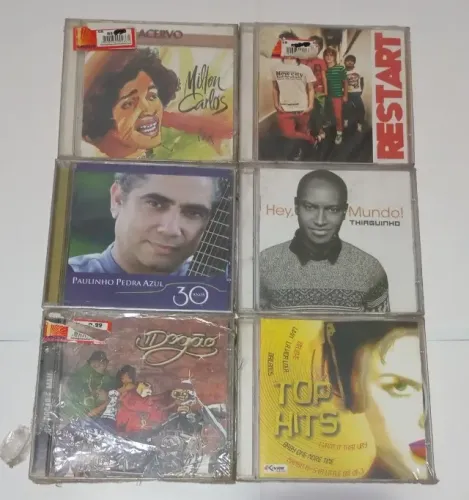6 CDs Lacrados Milton Carlos Restart Paulinho Pedra Azul Thiaguinho Dogão Top Hits