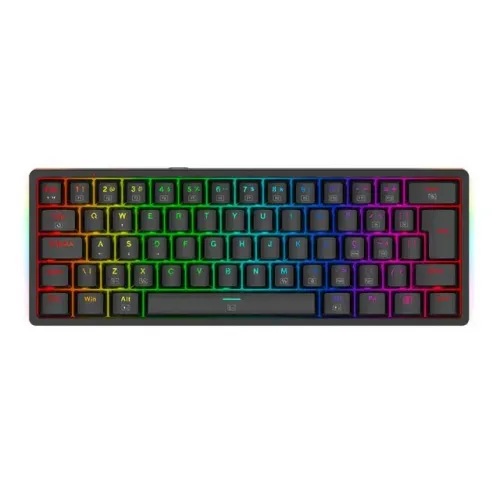 Teclado Mecânico 60% Redragon Akali Black RGB Switch Brown - WZetta