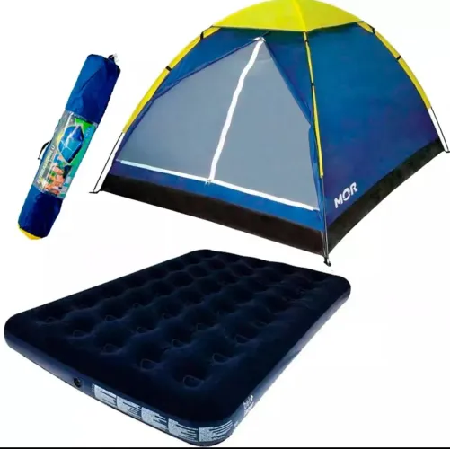 Barraca de camping Colchão Inflável casal + Bomba de ar 