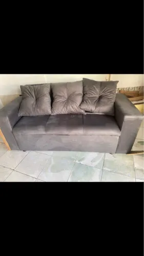 Sofá 3 lugares cinza ou marrom apenas 530,00