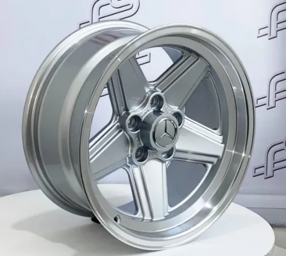  Rodas Mercedes Style Penta Prata Borda Diamantada 5x112 - 16x8 e 16x9 Offset 11