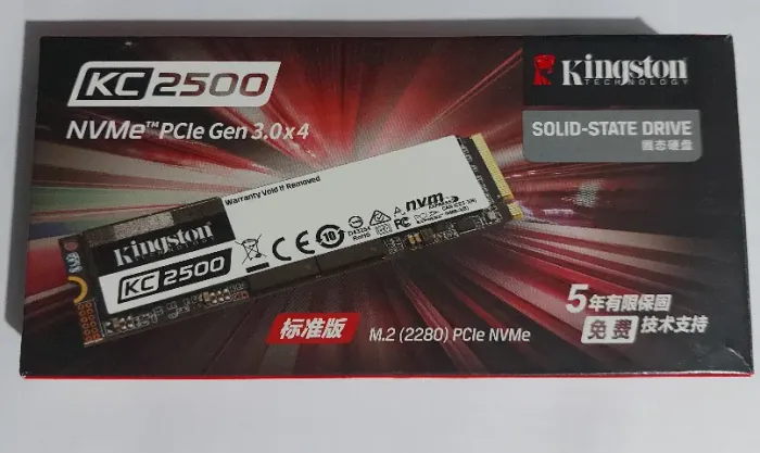 SSD M.2 PCIe Nvme 250GB - Kingston KC2500 / alta velocidade (Lacrado)