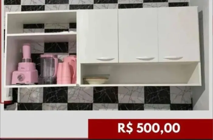 Armário de Cozinha Branco - Novo