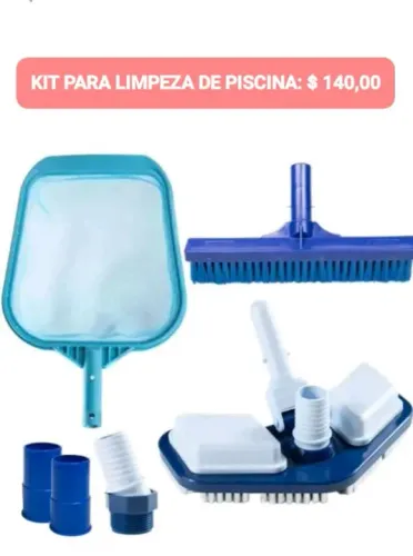 Kit Limpeza Piscina Completo - 4 Peças