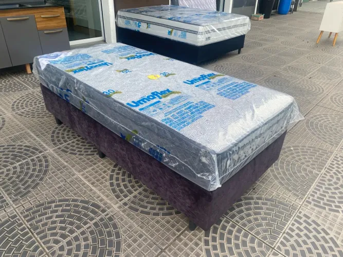 Cama Box Solteiro mola ensacada Novo 10x sem juros 