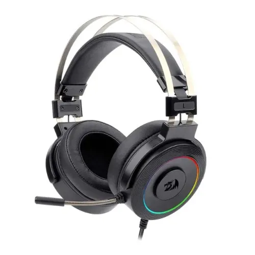 Headset Gamer Redragon Lamia 2 Black Led RGB Surround 7.1 USB + Suporte Headset - WZetta