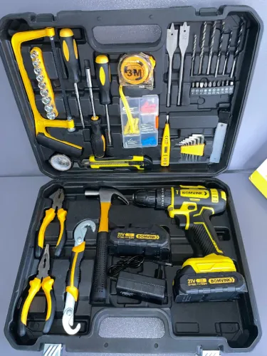 Kit Oficina com parafusadeira 21V BOMVINK