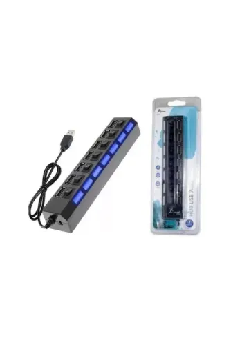 HUB USB 2.0 7 PORTAS CHAVEADO KNUP HB-T57 MAC / WINDOWS